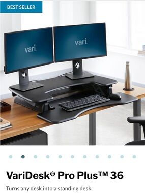 Pro Plus 36 Standing Desk Converter in Black